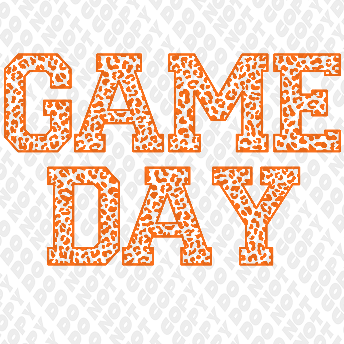 GAME DAY ORANGE FULL OUTLINE