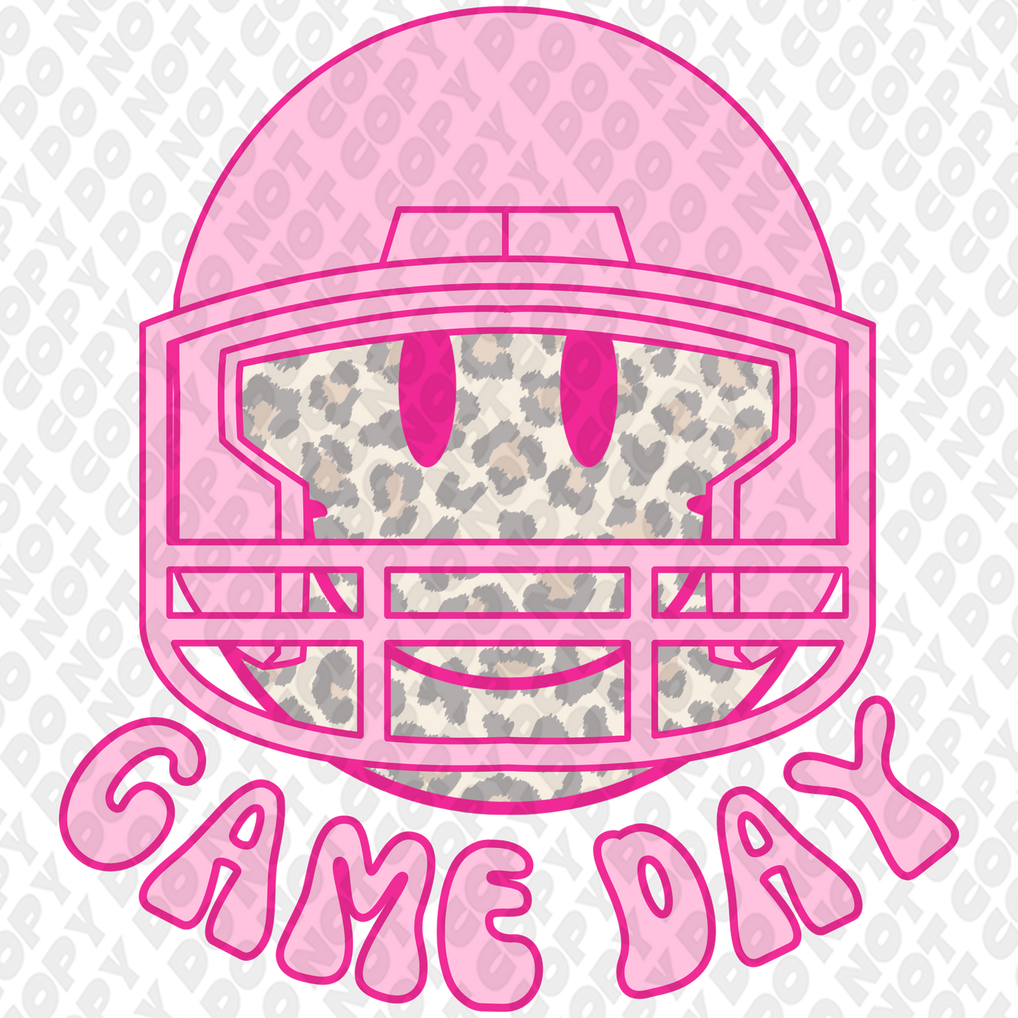 Light Pink Leopard Smile Game Day