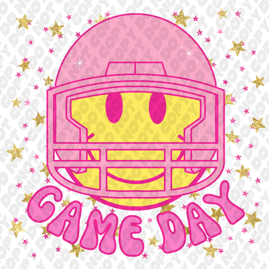 Light Pink Yellow Stars Smile Game Day