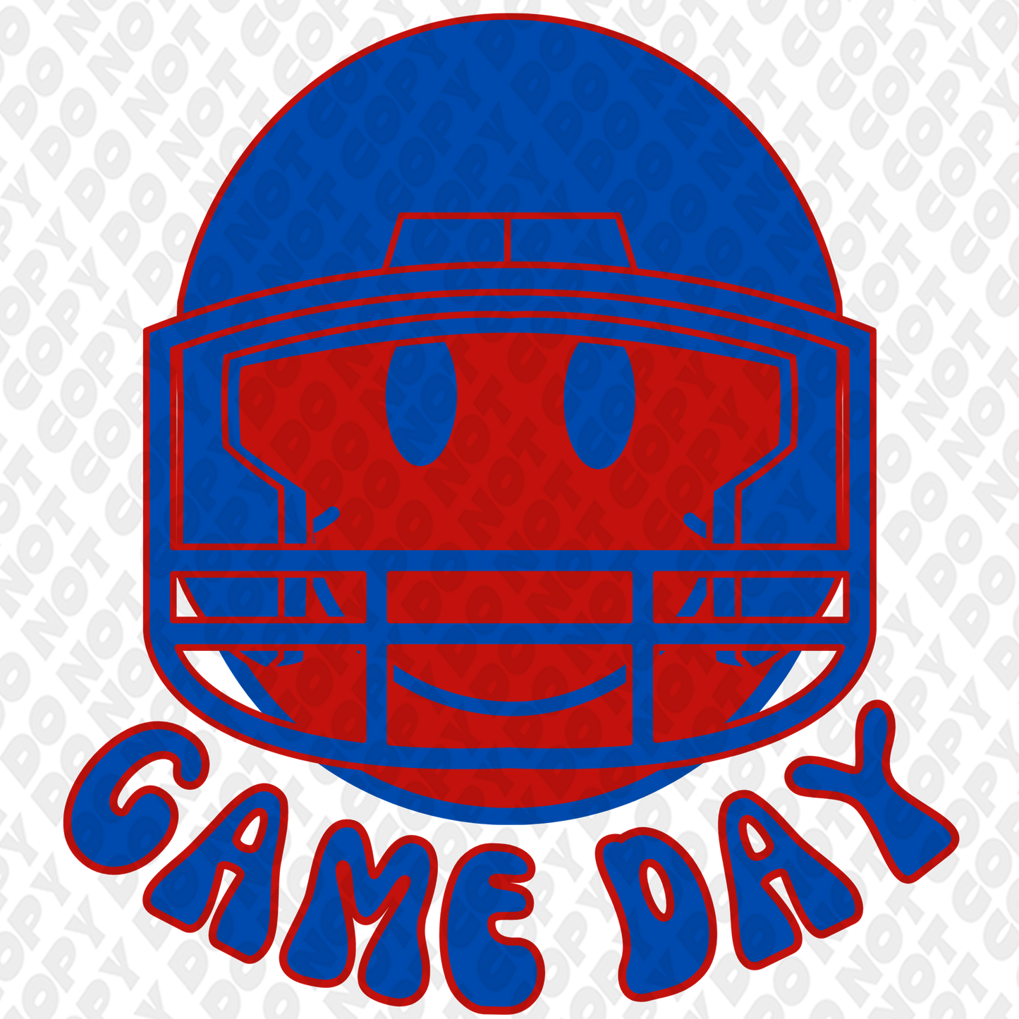 Dark Blue Red Smile Game Day