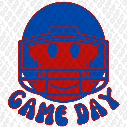 Dark Blue Red Smile Game Day