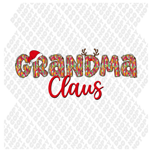 Grandma Claus Christmas DTF Transfer