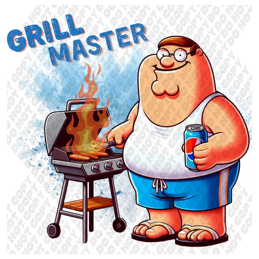 Grill Master Cookout Peter Griffin DTF Transfer