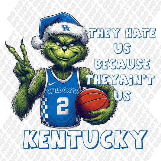 Kentucky UK WIldcats Basketball Grinch They Hate Us Transfer