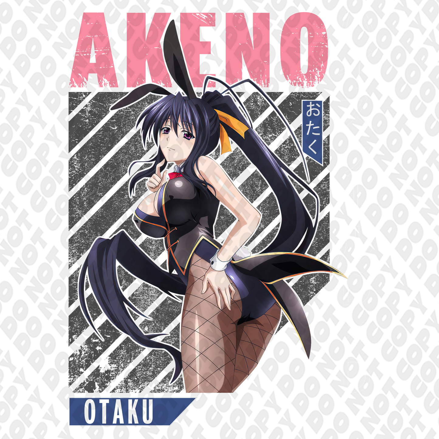 Akeno Bunny Faded DTF Transfer