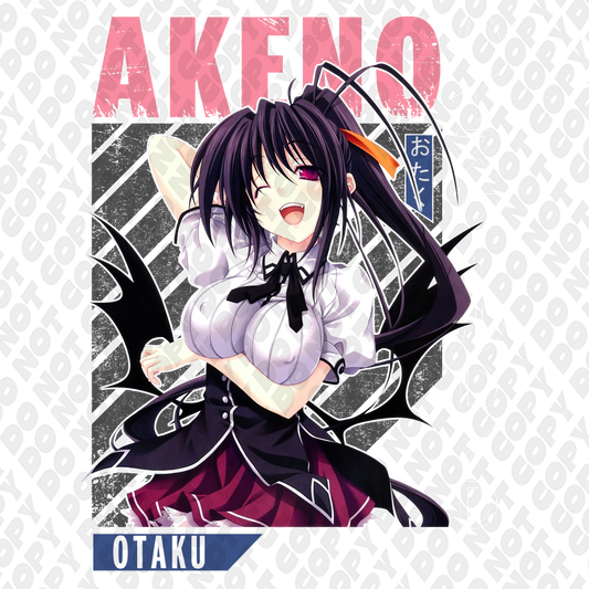 Akeno Devil Faded DTF Transfer