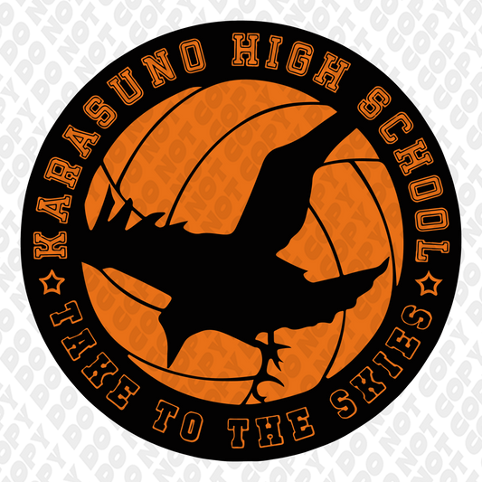 Karasuno Highschool Logo Outlined