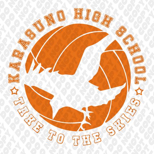 Karasuno Highschool Logo Orange