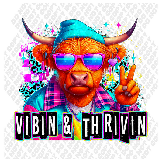 Vibin and Thrivin Bull Full Color