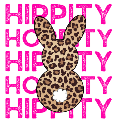 Hippity Hoppity Leopard Easter Bunny DTF Transfer