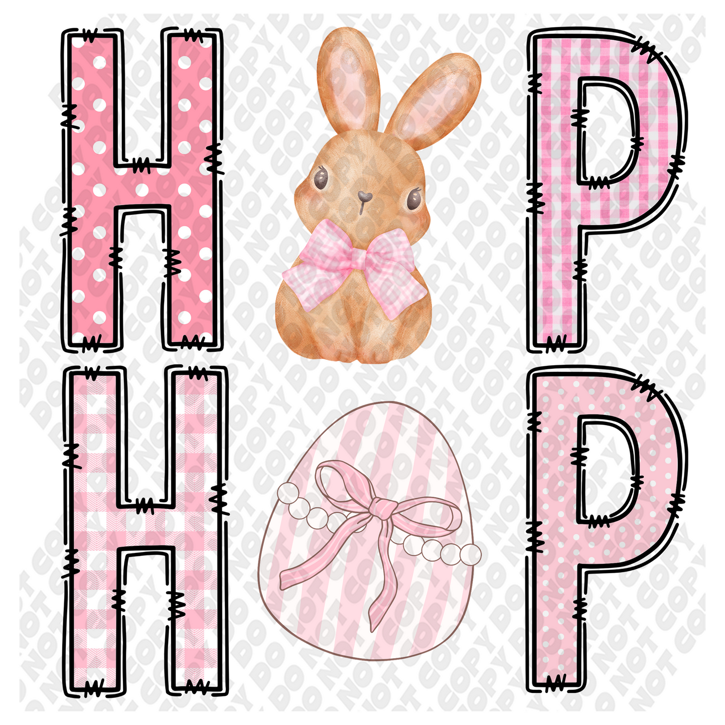 Hop Hop Pink Transfer