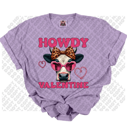 Howdy Heifer Cow Valentine DTF Transfer