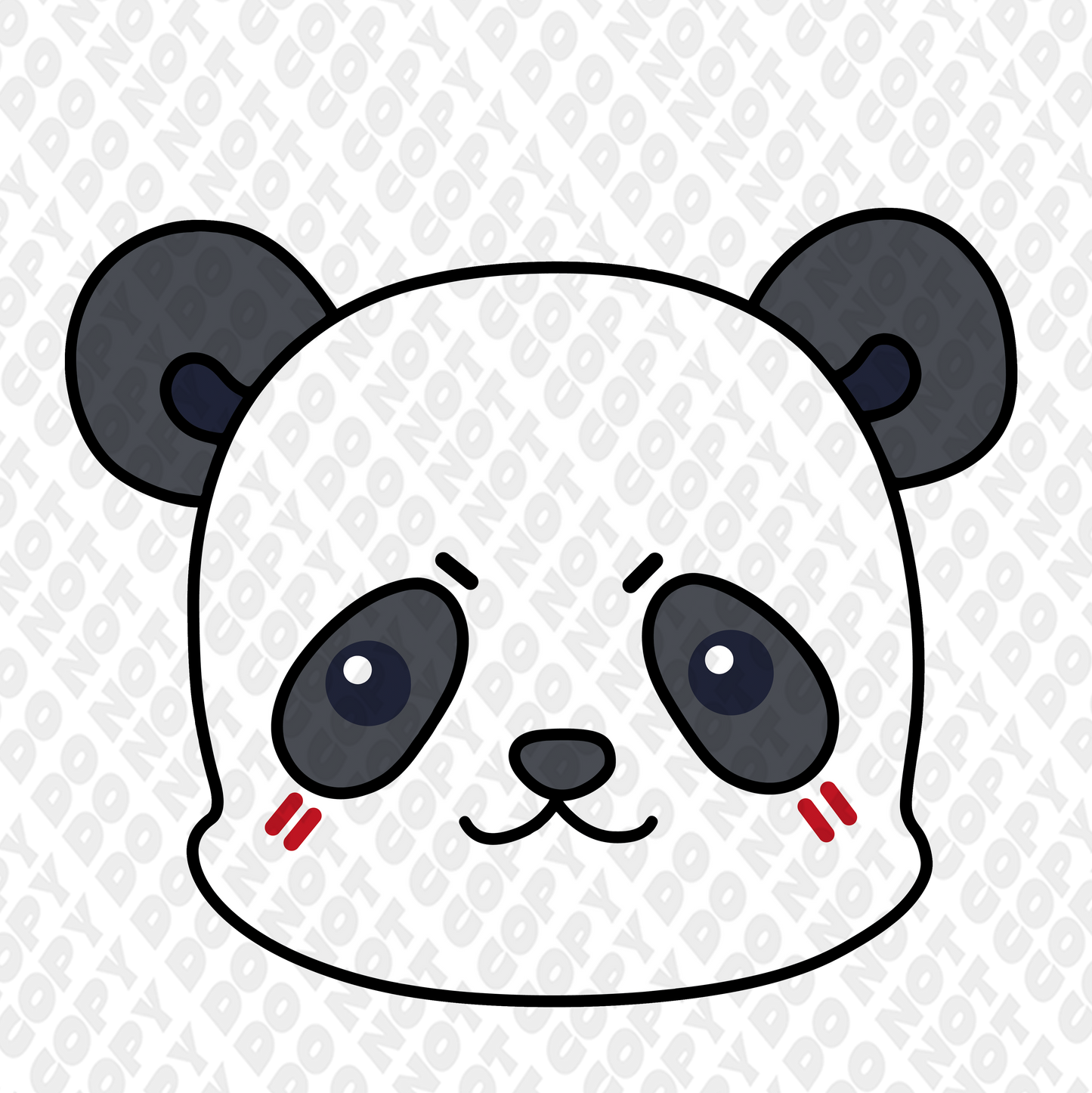 Panda Chibi Head Shot Full Color