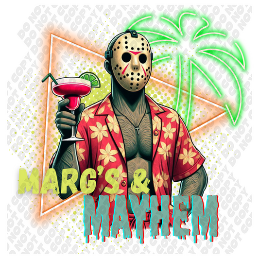 Marg's & Mayhem Jason Voorhees DTF Transfer