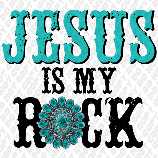 Jesus is my rock teal