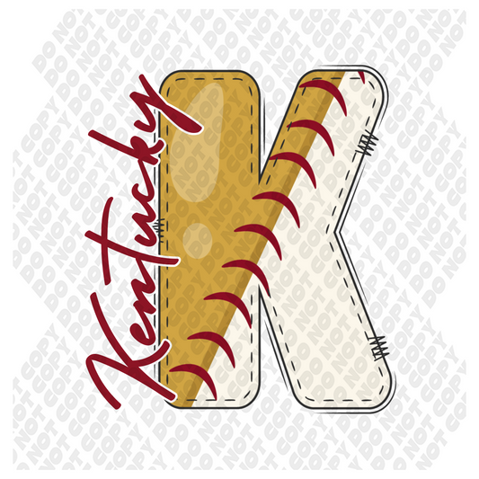 Red Kentucky Baseball Logo