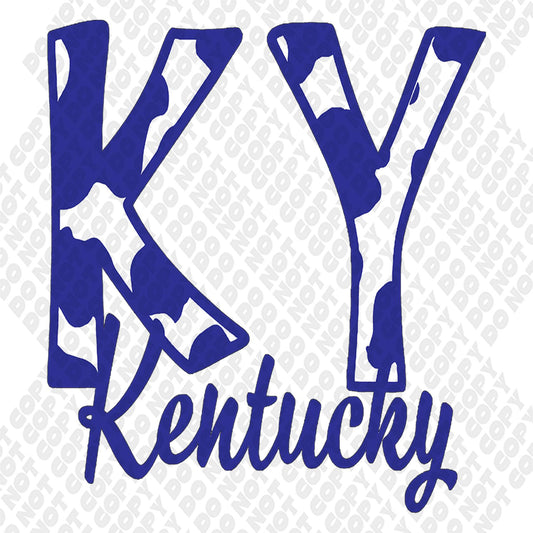 KY Kentucky Cowprint Transfer