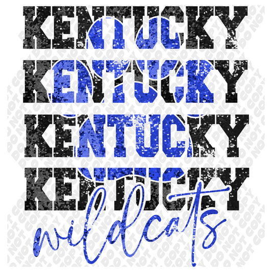 Kentucky Wildcats Sequin Transfer