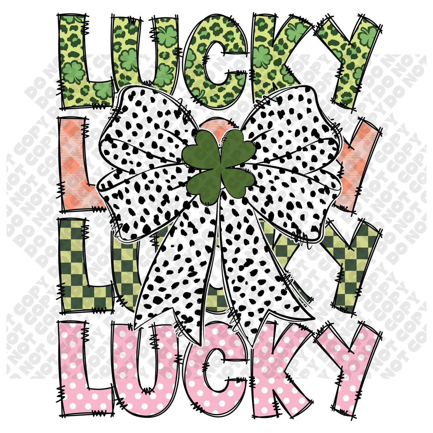 Lucky St Patrick's Day Coquette DTF Transfer