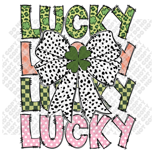 Lucky St Patrick's Day Coquette DTF Transfer