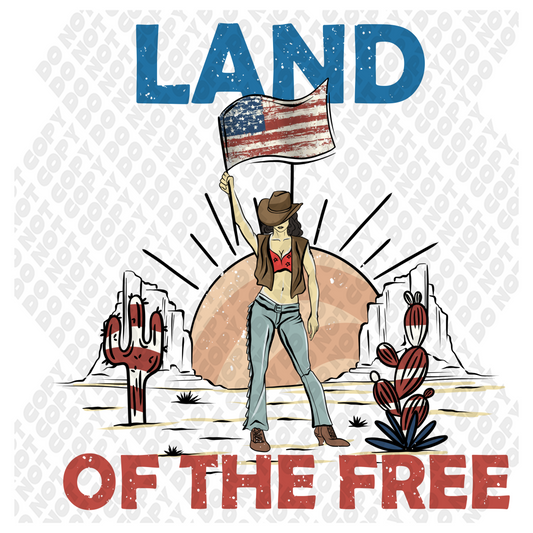 Land of the Free DTF Transfer