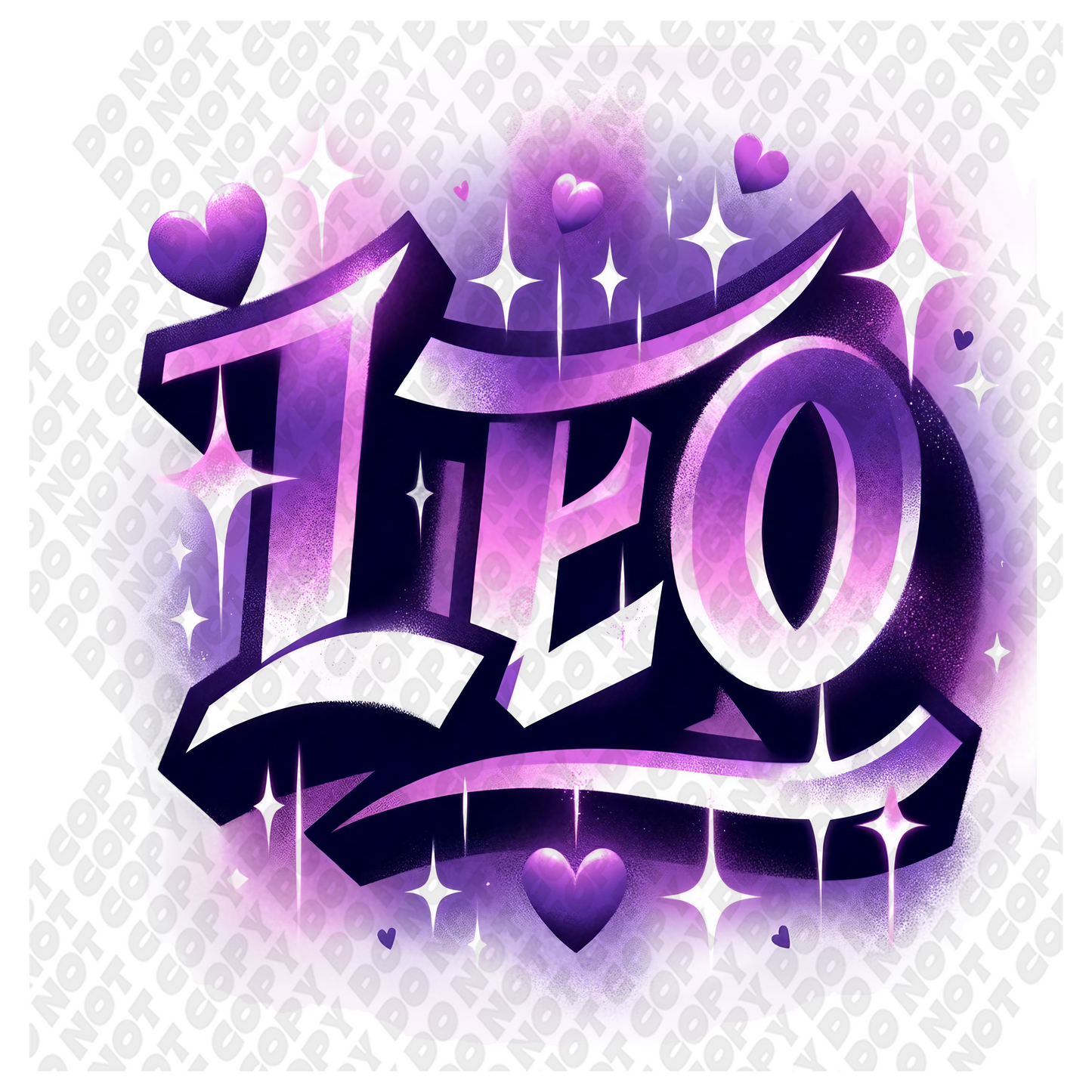 Leo Astrological Purple Transfer