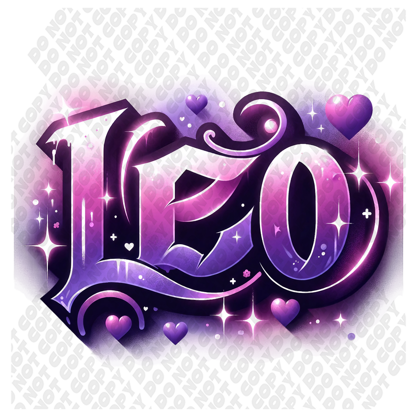 Leo Astrological Purple Transfer