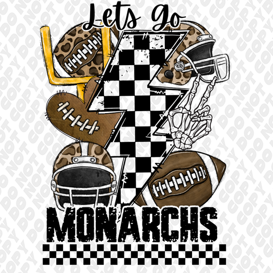 Let's Go Monarchs DTF Transfer