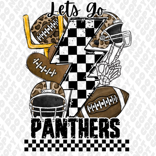 Let's Go Panthers DTF Transfer