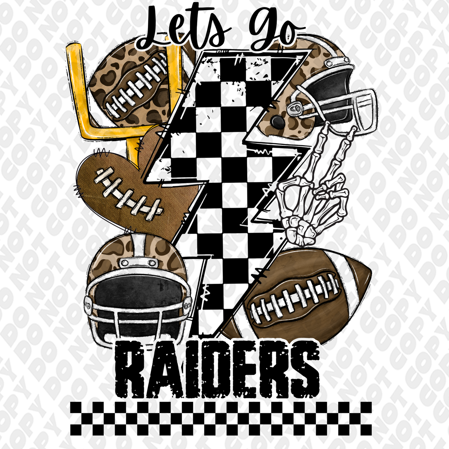 Let's Go Raiders DTF Transfer
