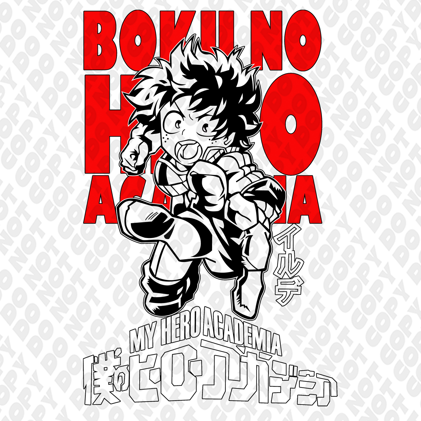 Midoriya My Hero Bold Letters