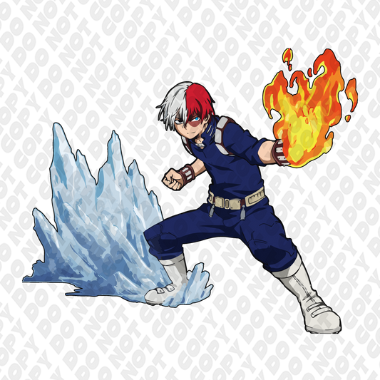 Todoroki Attack Fire and Ice