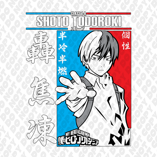 Todoroki Attack Fire and Ice Poster