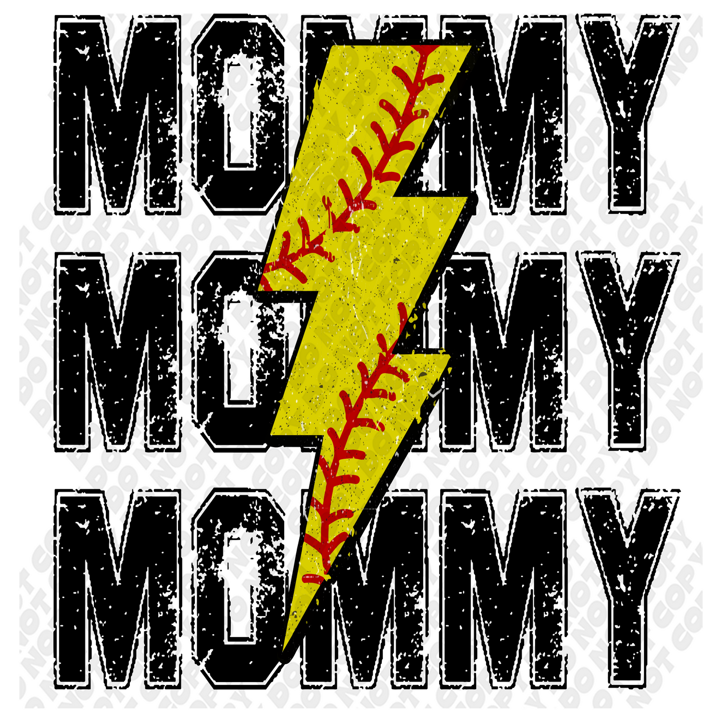 Softball Mommy Bolt DTF Transfer