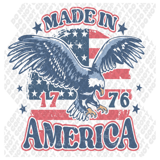 Made In America 1776 4th of July DTF Transfer