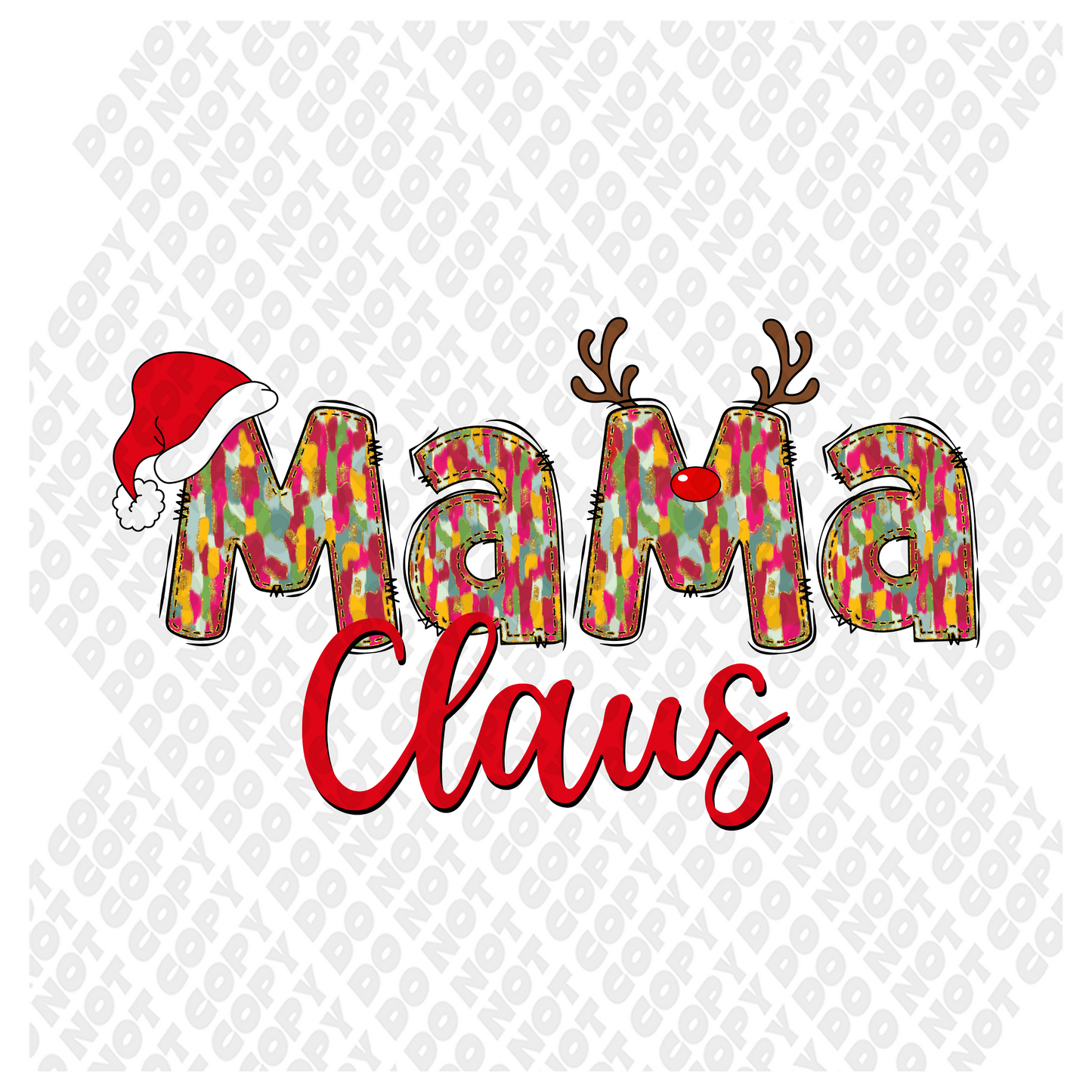 Mama Claus Christmas DTF Transfer