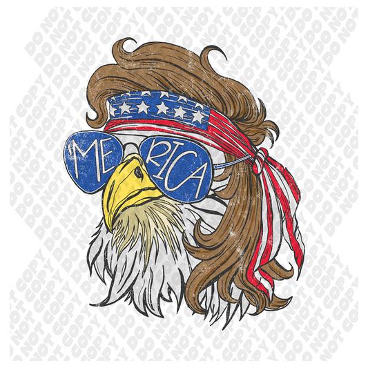 America Eagle 4th of July DTF Transfer