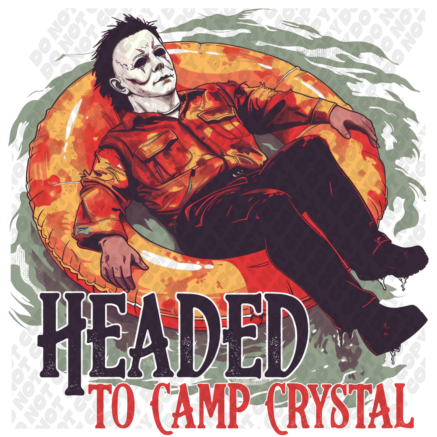 Headed To Camp Crystal Lake Michael Myers DTF Transfer