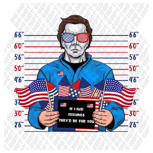 Michael Myers 4th of July DTF Transfer