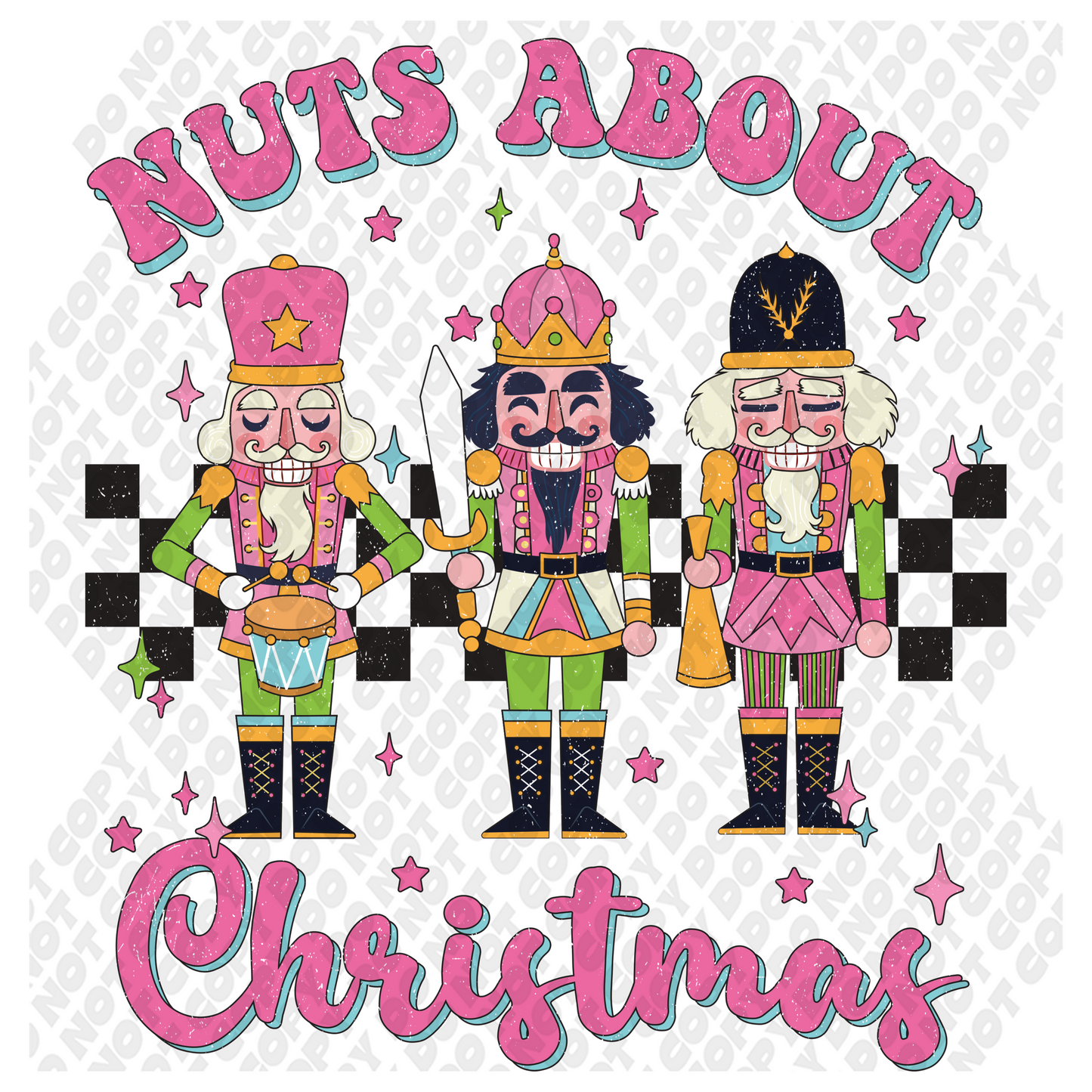 Nuts About Christmas DTF Transfer