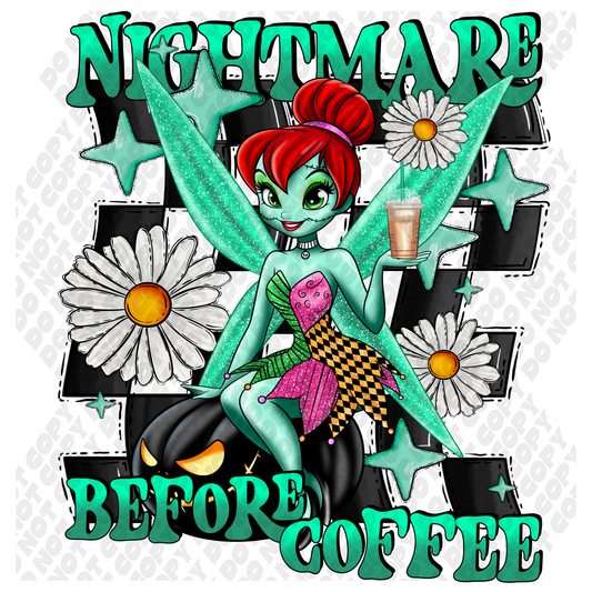 Nightmare Before Coffee DTF Transfer