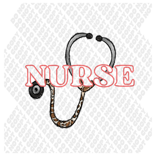 Nurse Life Stethoscope Pocket DTF Transfer (paired with Nurse Life Stethoscope)