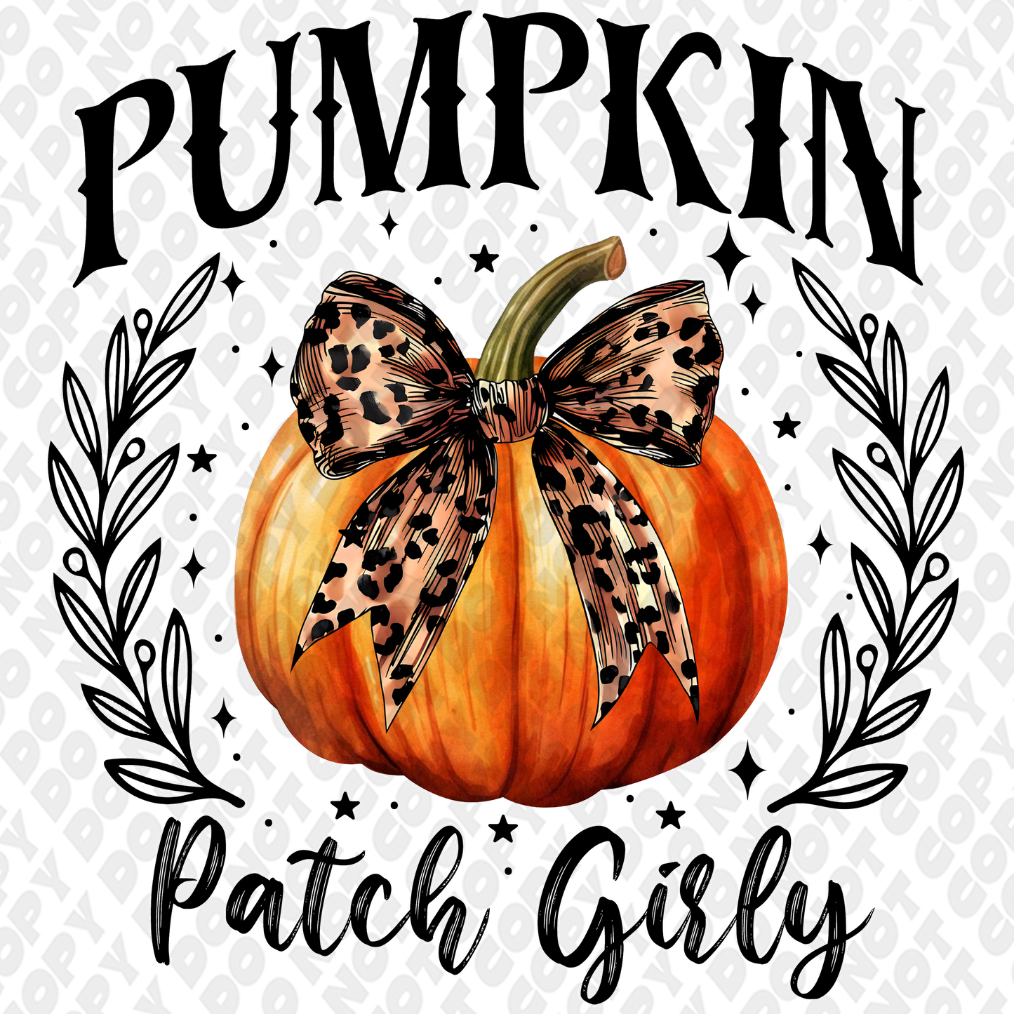 Pumpkin Patch Girly DTF Transfer