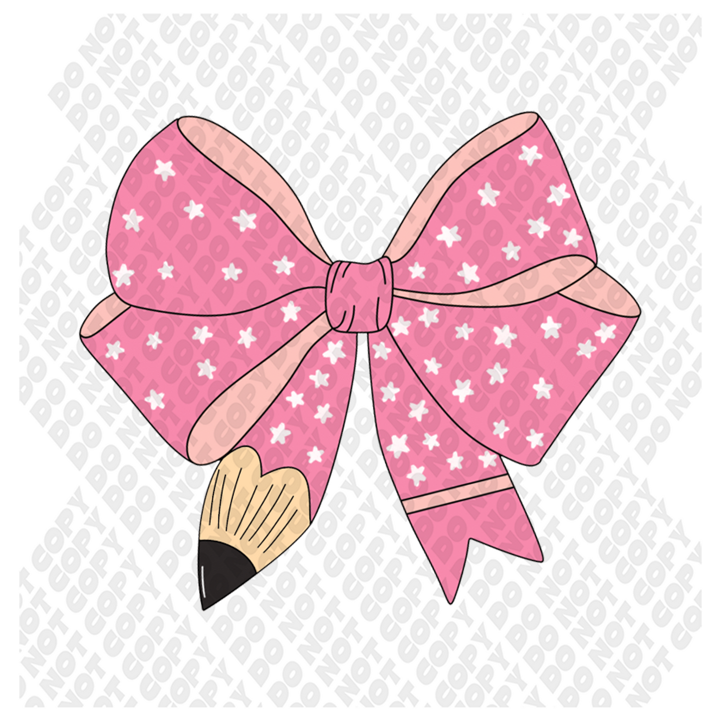 Pencil Pink Bow