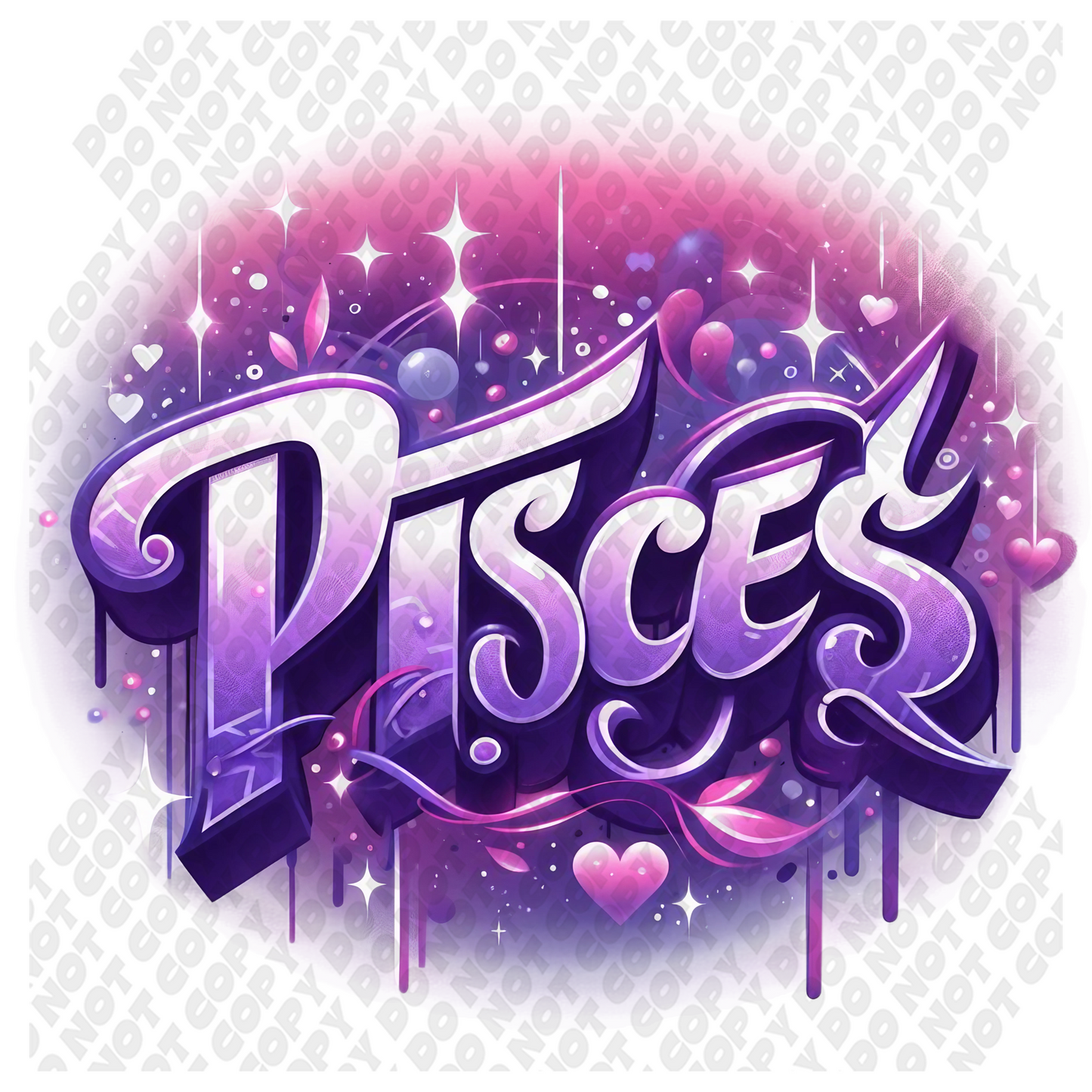 Pisces Astrological Purple Transfer