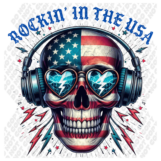 Rockin In The USA DTF Transfer