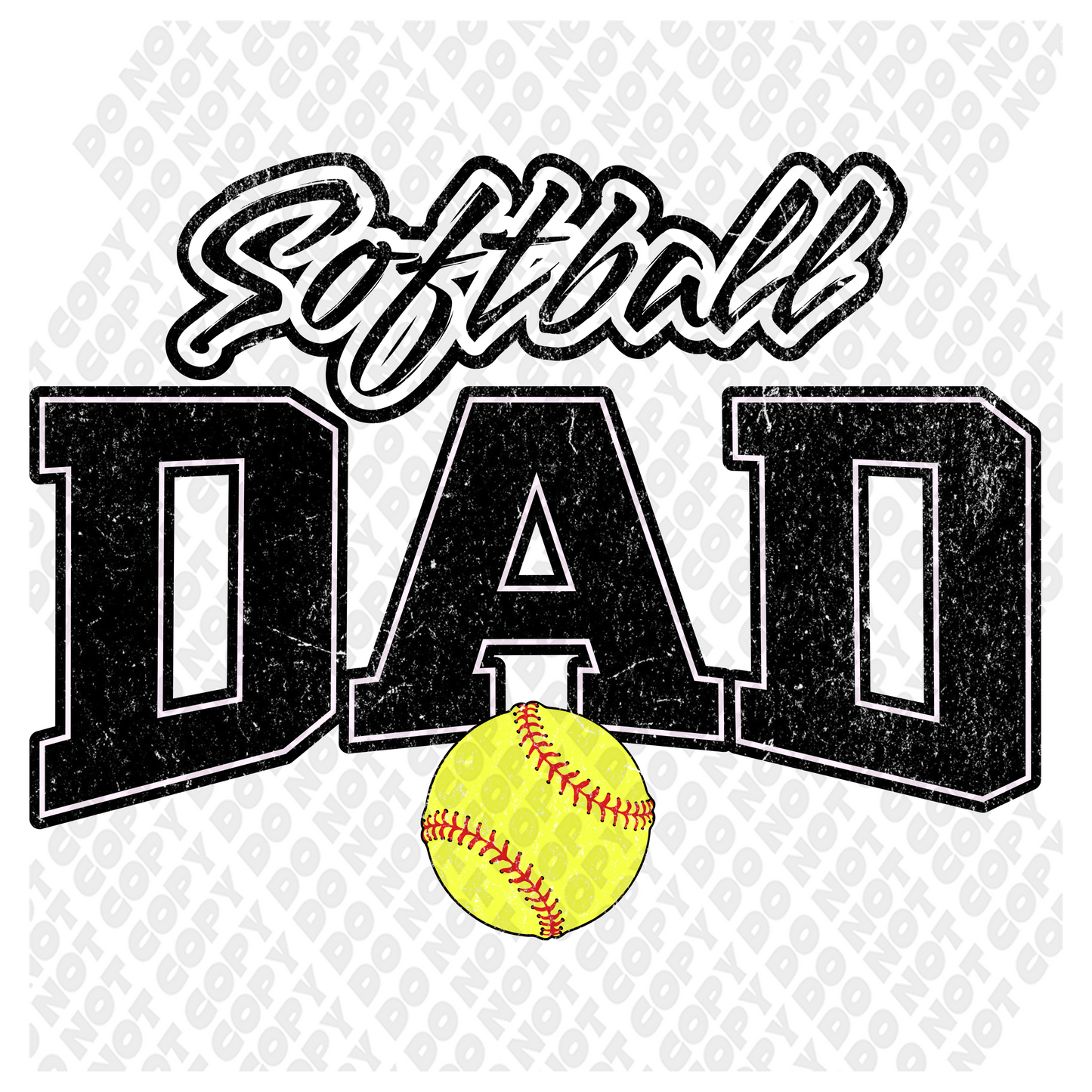 Softball Dad DTF Transfer