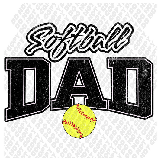 Softball Dad DTF Transfer