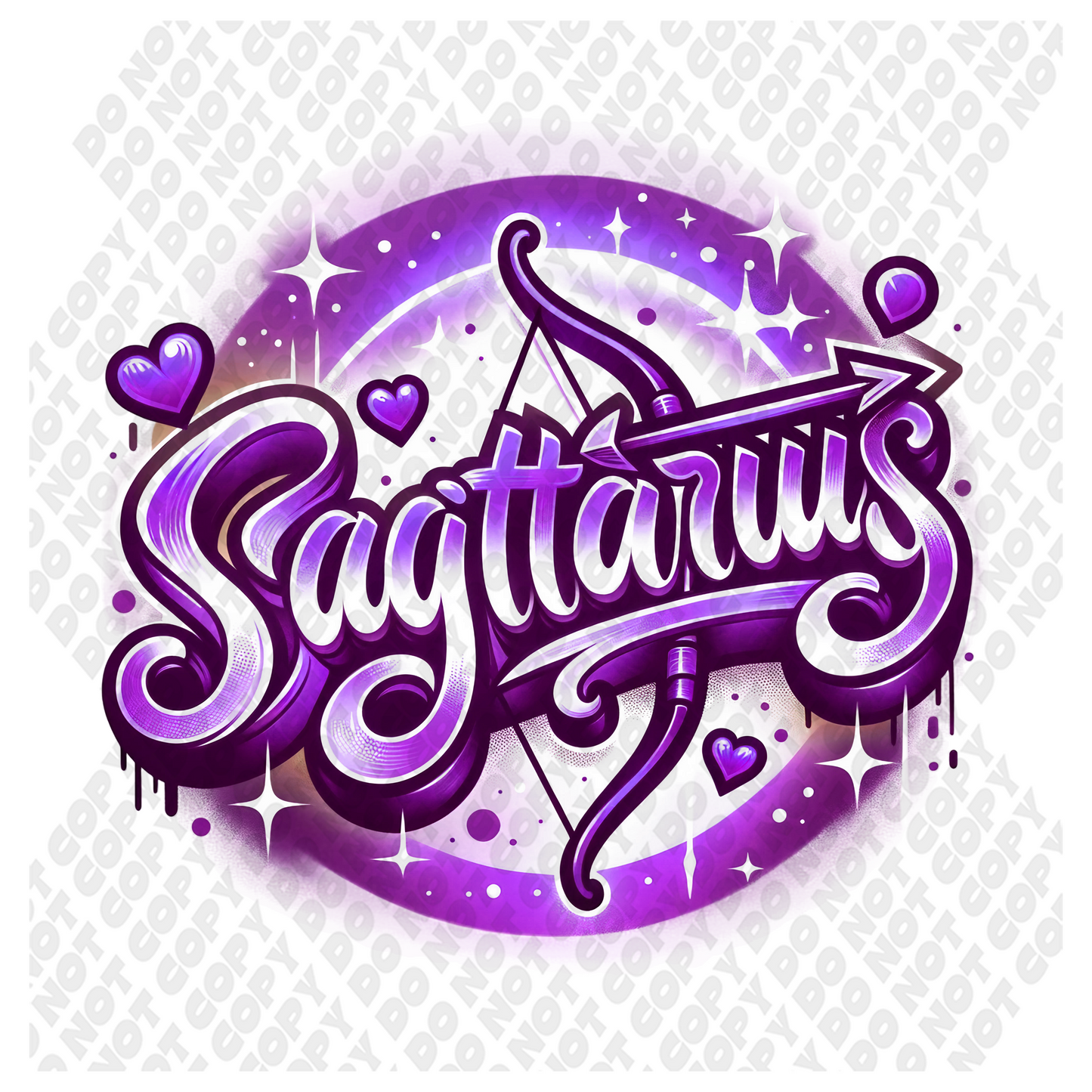 Sagittarius Astrological Purple Transfer