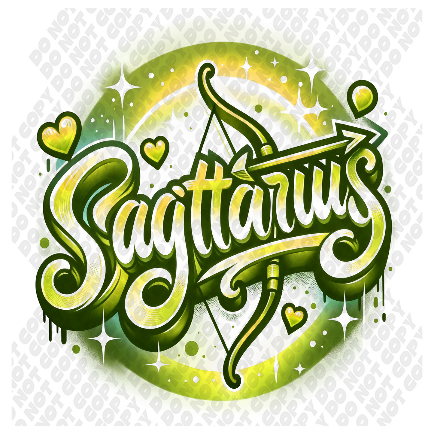 Sagittarius Astrological Yellow Transfer